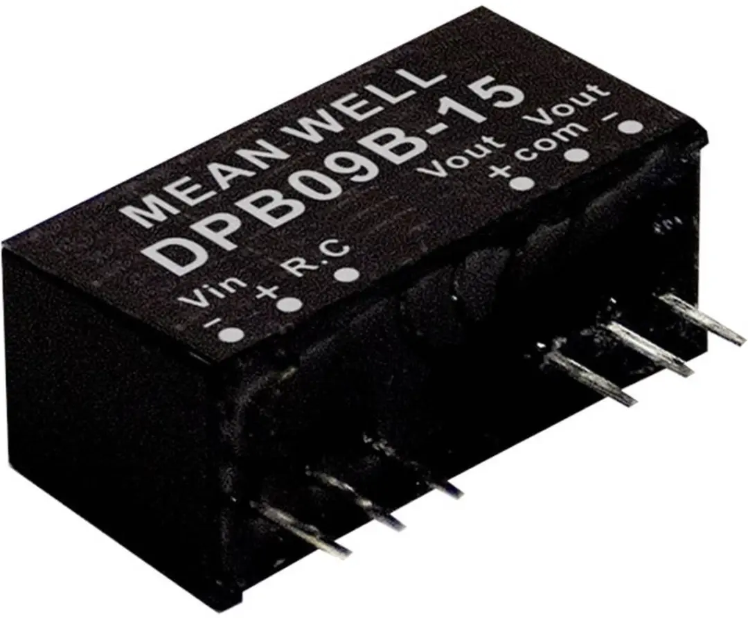 MW Mean Well DPB09A-15 DC/DC-convertermodule 300 mA 9 W Aantal uitgangen: 2 x In