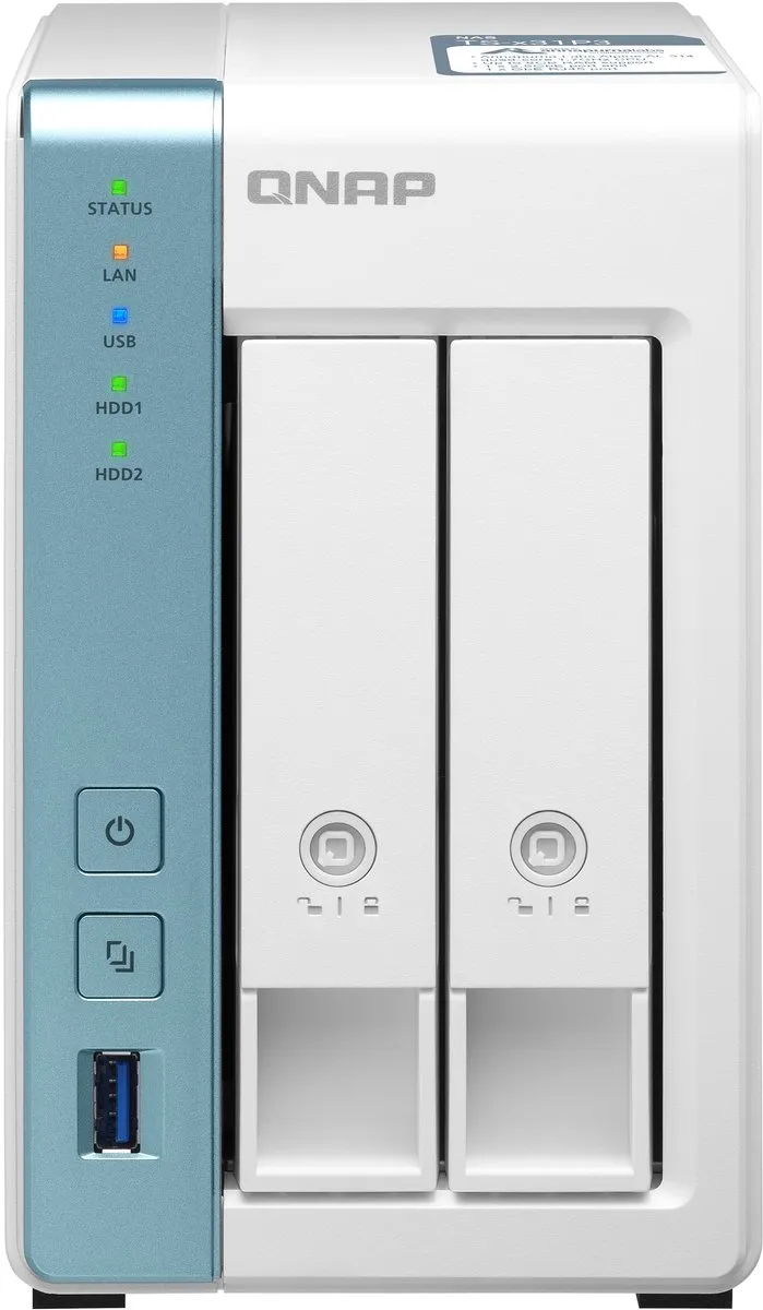 QNAP TS-233 NAS - 2-Bay - 2GB RAM - Quad Core 2.0GHz - Wit