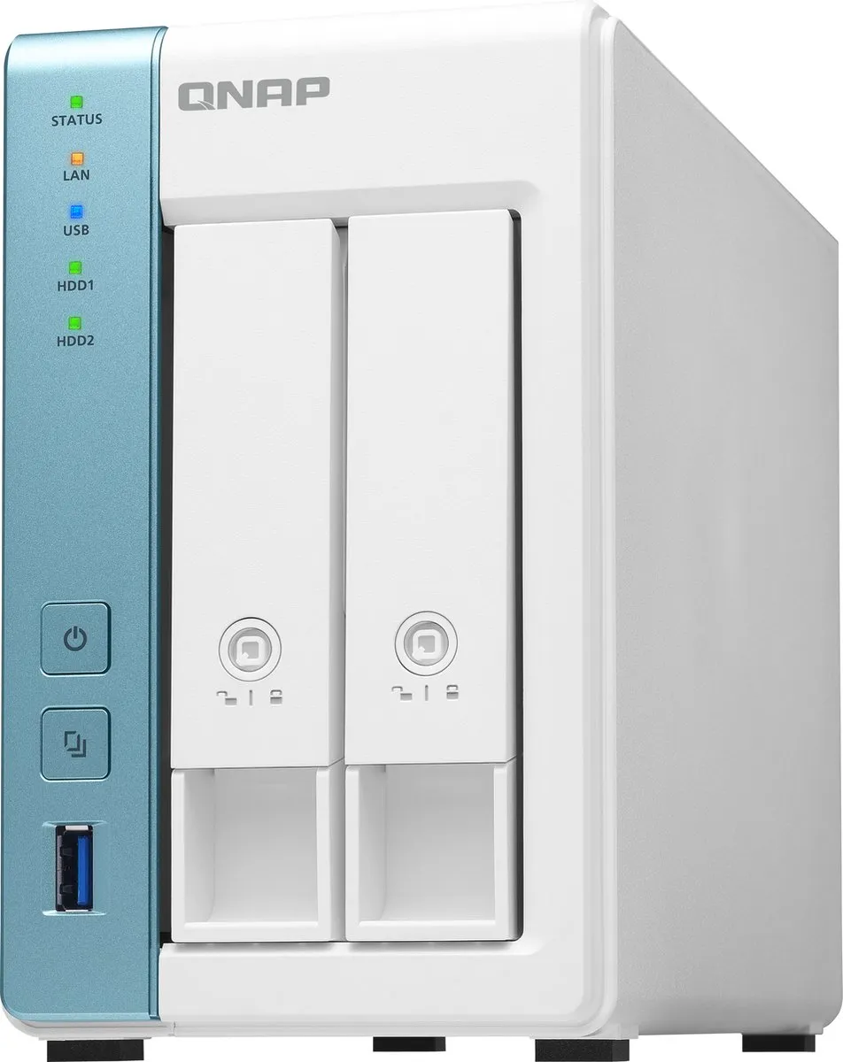 QNAP TS-233 NAS - 2-Bay - 2GB RAM - Quad Core 2.0GHz - Wit