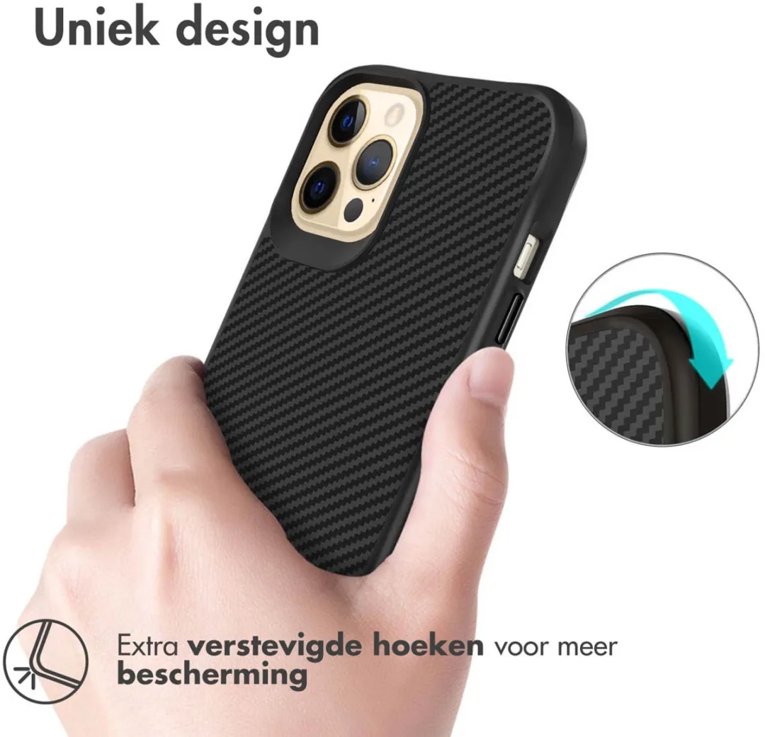 Imoshion Hybrid Carbon Hoesje iPhone 12 Pro Max - Zwart