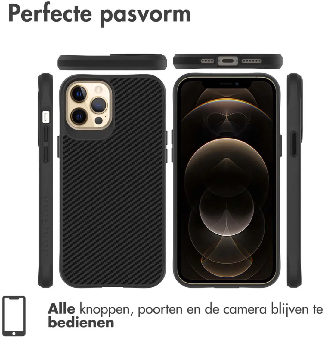 Imoshion Hybrid Carbon Hoesje iPhone 12 Pro Max - Zwart - afbeelding 6 van 6