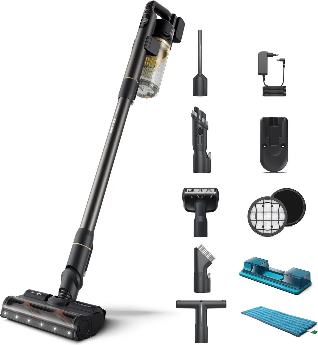 Philips Steelstofzuiger XC7057/01 - Draadloos - 0.6L - Zwart