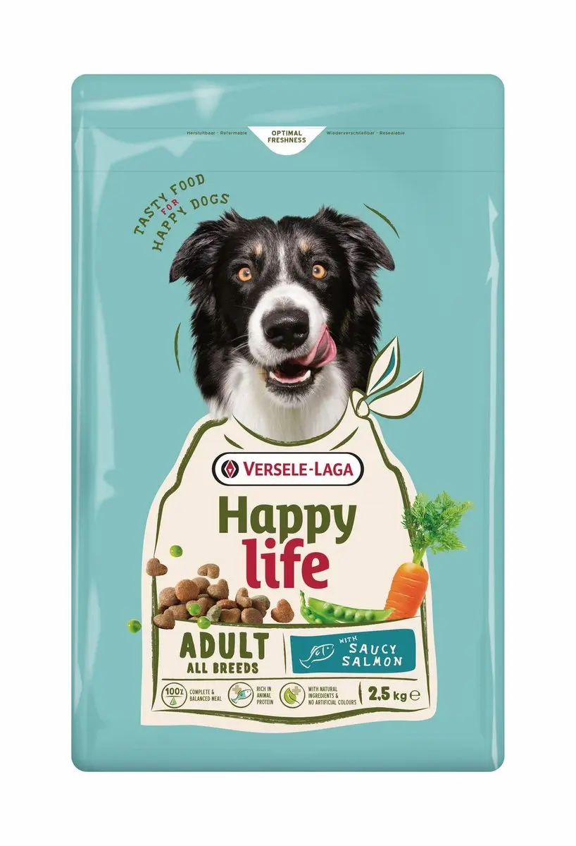 Happy Life Adult Hondenbrokken Zalm 2,5kg - afbeelding 4 van 4