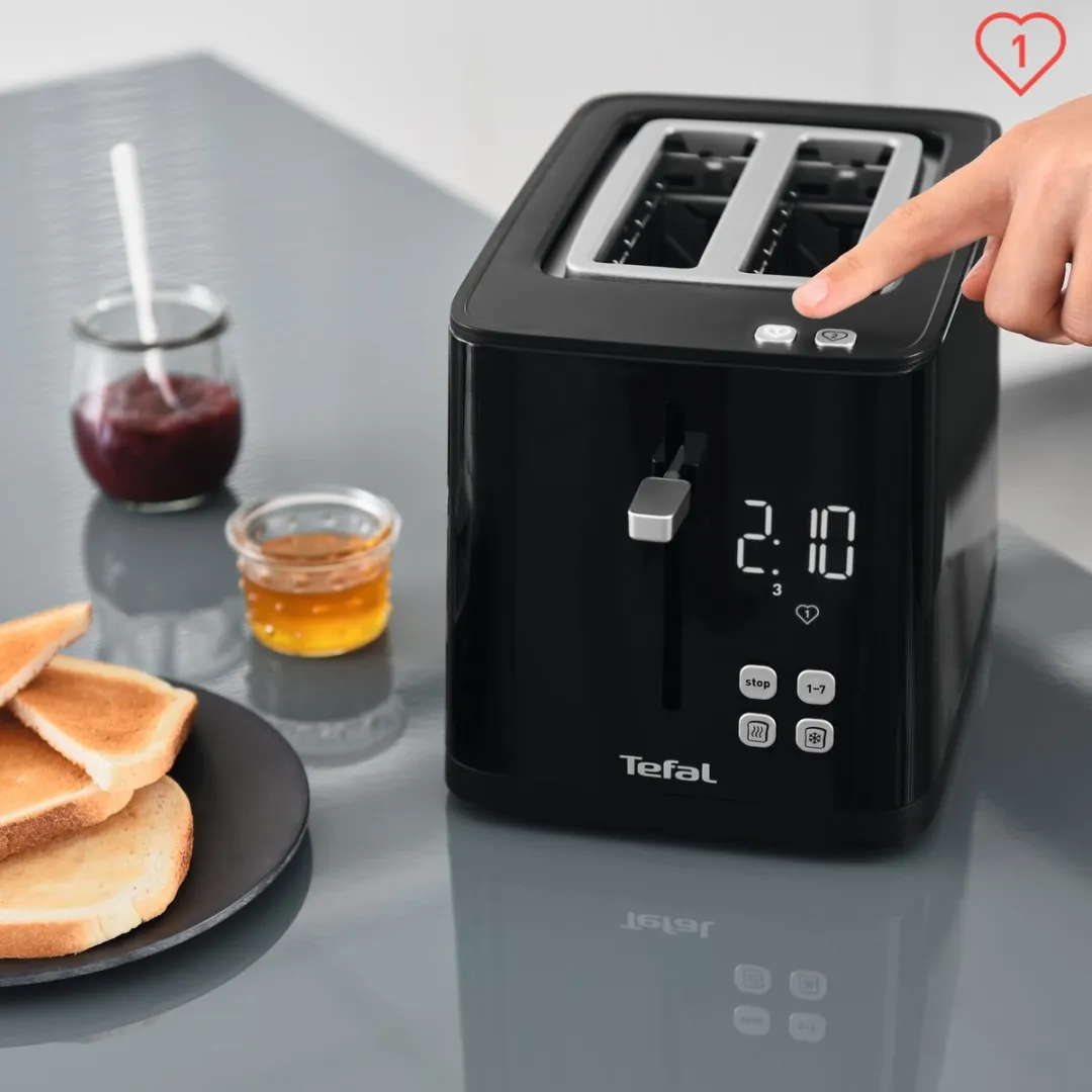 Tefal Smart & Light TT6408 Broodrooster 2 Sneetjes - 850W - Zwart