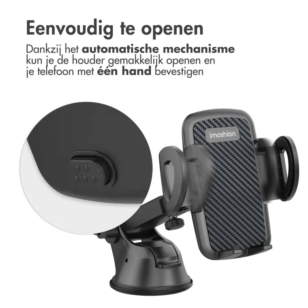 Imoshion SH00063073 2-in-1 Telefoonhouder Auto - Universeel 7" - Zwart - afbeelding 6 van 6