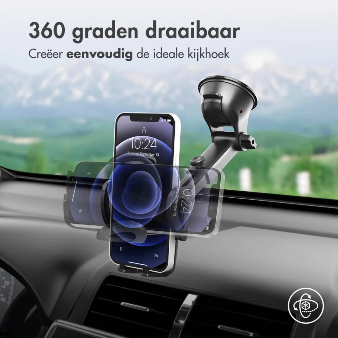 Imoshion SH00063073 2-in-1 Telefoonhouder Auto - Universeel 7" - Zwart