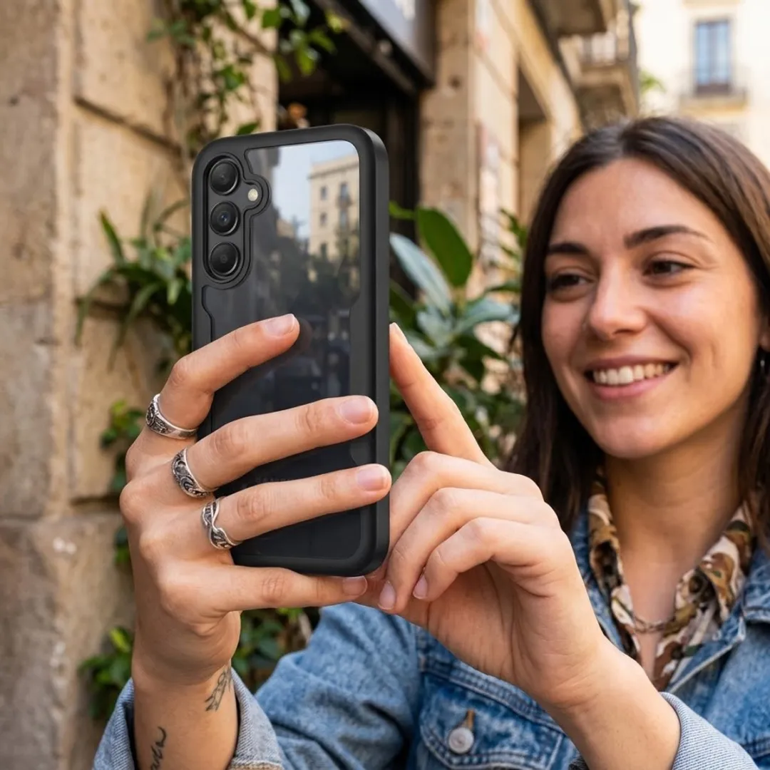 NUVEX Telefoonhoesje Samsung Galaxy A16 - Zwart Transparant - afbeelding 5 van 6