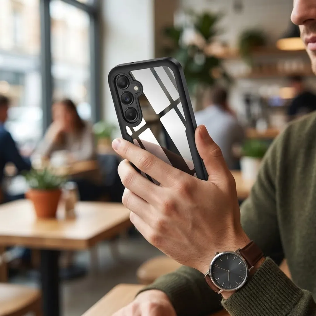NUVEX Telefoonhoesje Samsung Galaxy A16 - Zwart Transparant - afbeelding 4 van 6