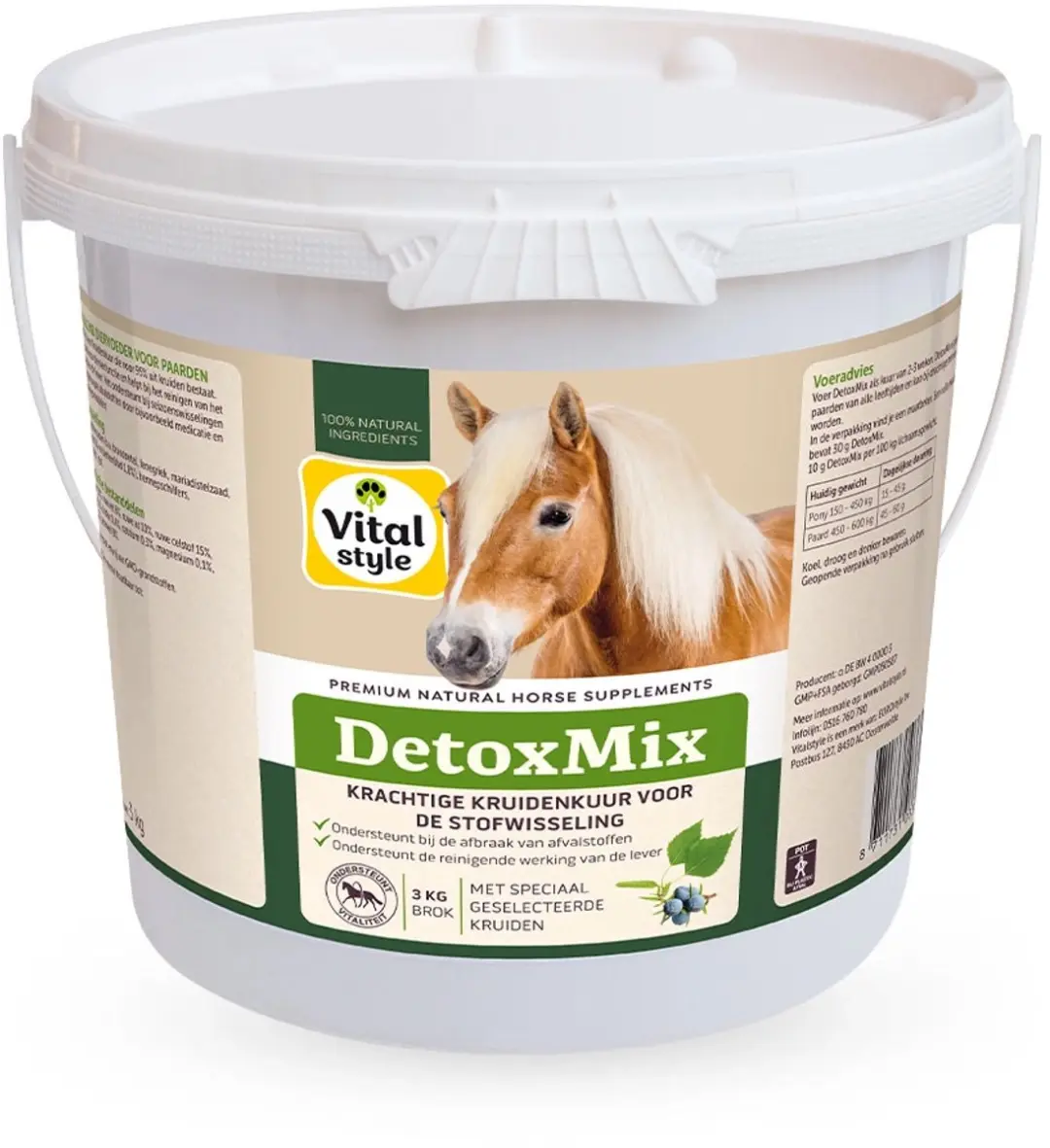 VITALstyle DetoxMix Paarden Supplement - 1 kg - afbeelding 6 van 6