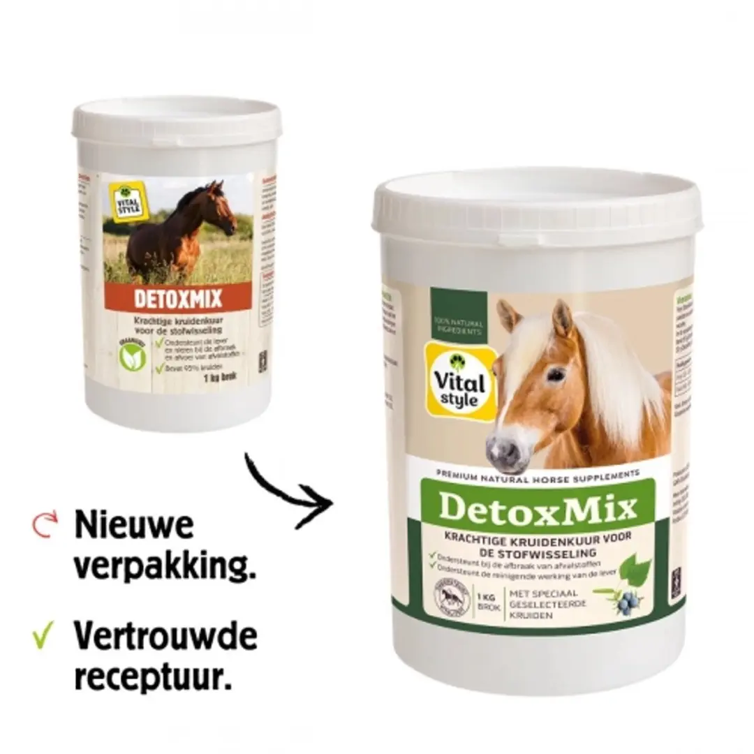 VITALstyle DetoxMix Paarden Supplement - 1 kg - afbeelding 3 van 6