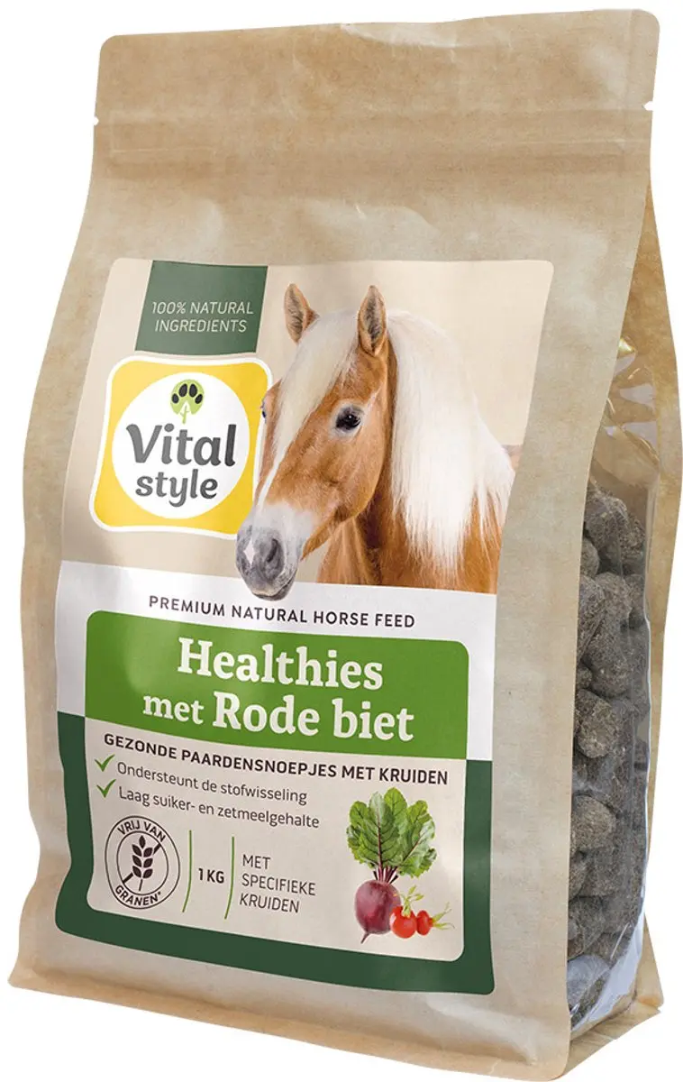 VITALstyle Healthies Rode Biet - Paardensnoepjes - 1 kg - afbeelding 2 van 4