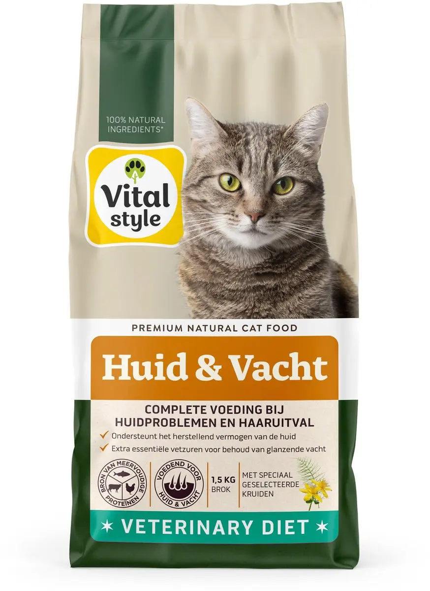 VITALstyle Huid & Vacht Kattenbrokken - 1,5 kg - afbeelding 6 van 6
