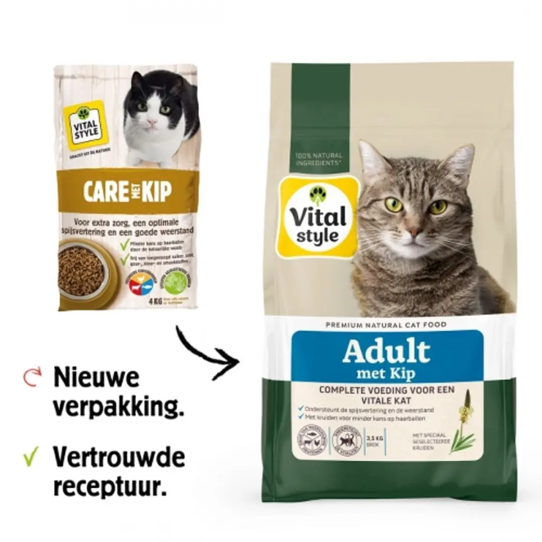 VITALstyle Adult Kip Kattenbrokken - 3,5 kg - afbeelding 5 van 5