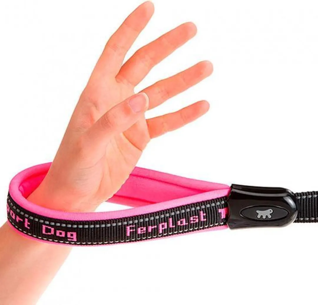 Ferplast Sport Dog Matic G25/120 Hondenlijn - 25mm x 120cm - Roze/Zwart