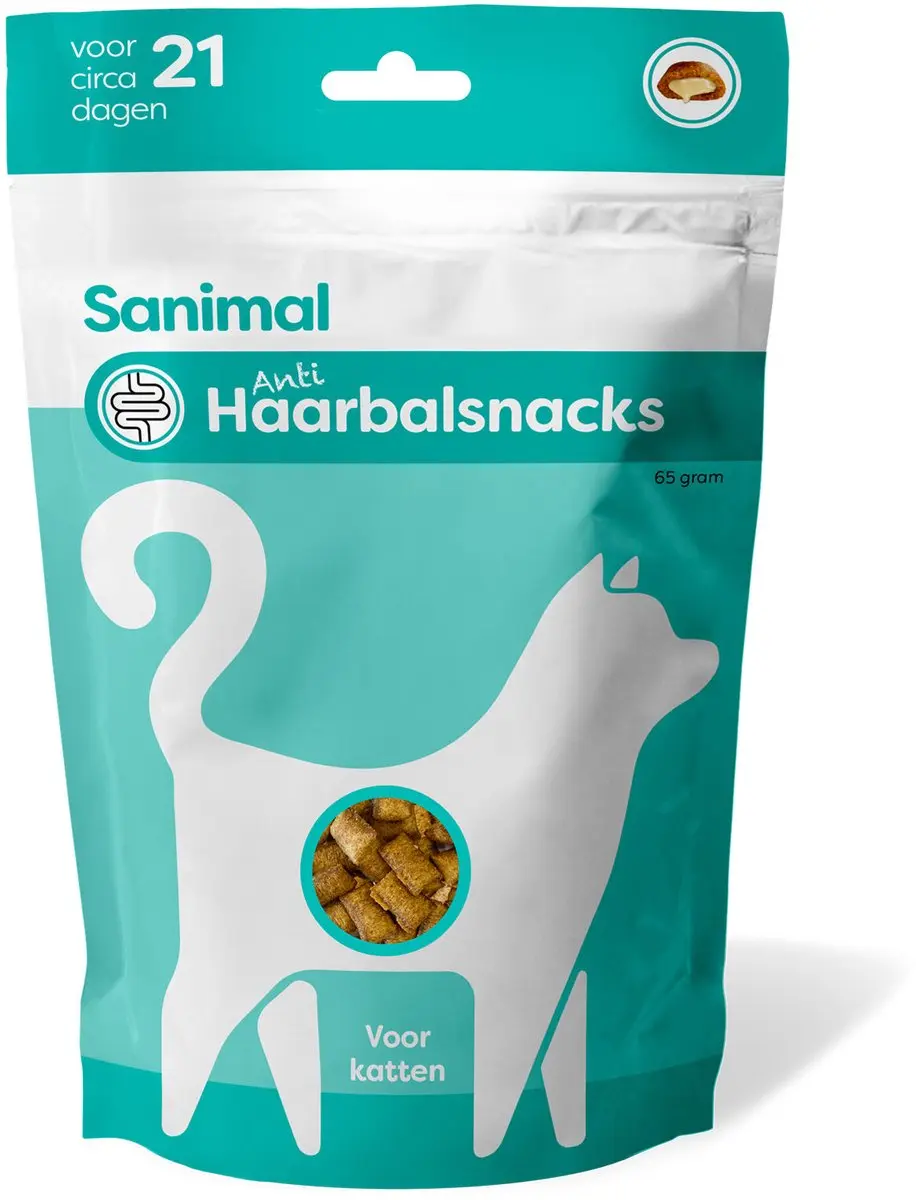 Sanimal Kattensnack Anti-Haarbal 65g