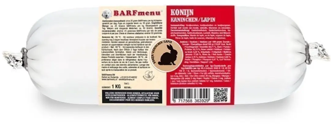 Barfmenu Hondenvoer