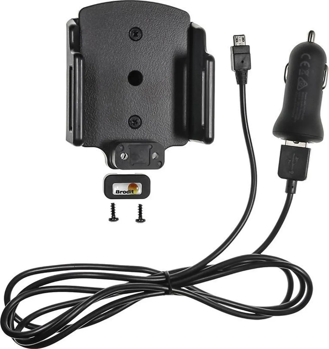 Brodit Universele USB Houder 62-77mm - 12V Plug