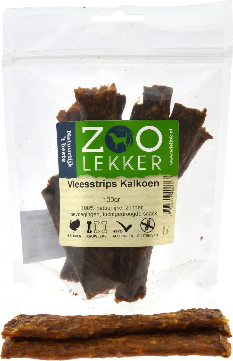Zoolekker Vleesstrips Geit - Hondensnack - 100 gram - afbeelding 2 van 4