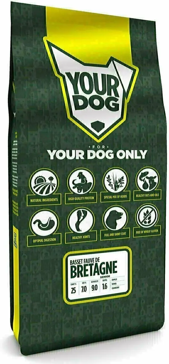 Yourdog Basset Fauve de Bretagne Senior Hondenbrokken 12 kg