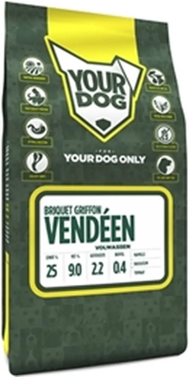 Yourdog Briquet Griffon Vendéen Volwassen Hondenbrokken - 12 kg - afbeelding 3 van 3