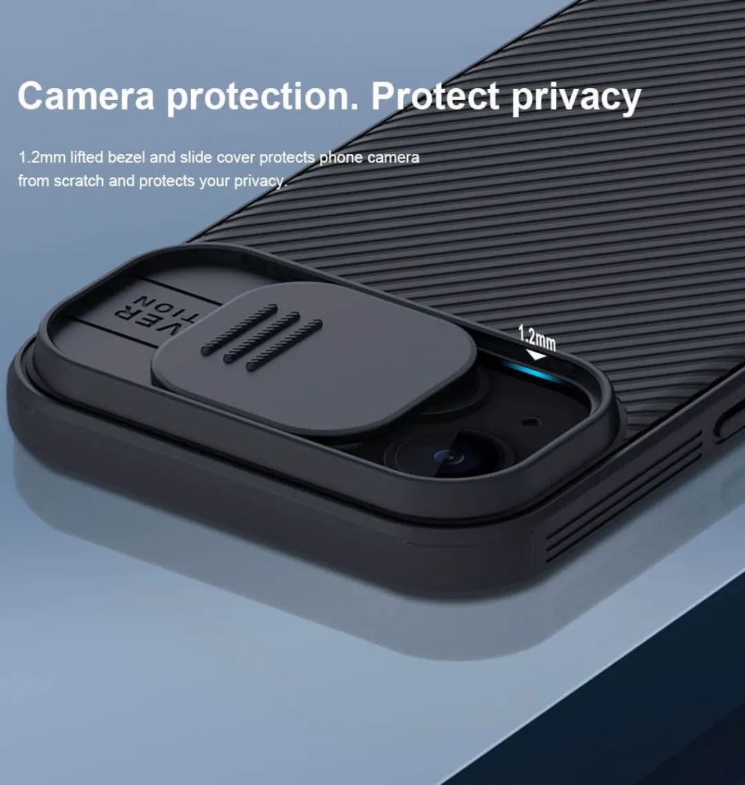 Nillkin CamShield Hoesje iPhone 15 - Blauw