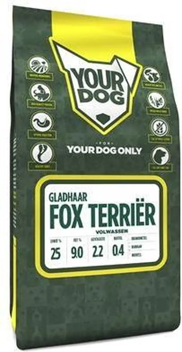 Yourdog Fox Terriër Gladhaar Volwassen Hondenbrokken - 12 kg - afbeelding 2 van 2