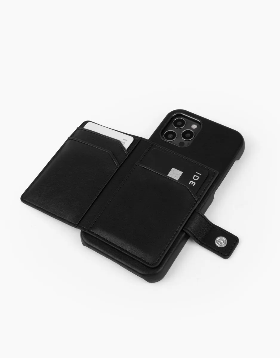 iDeal of Sweden iPhone 12 Pro Max Hoesje Intense Black - Card Pocket