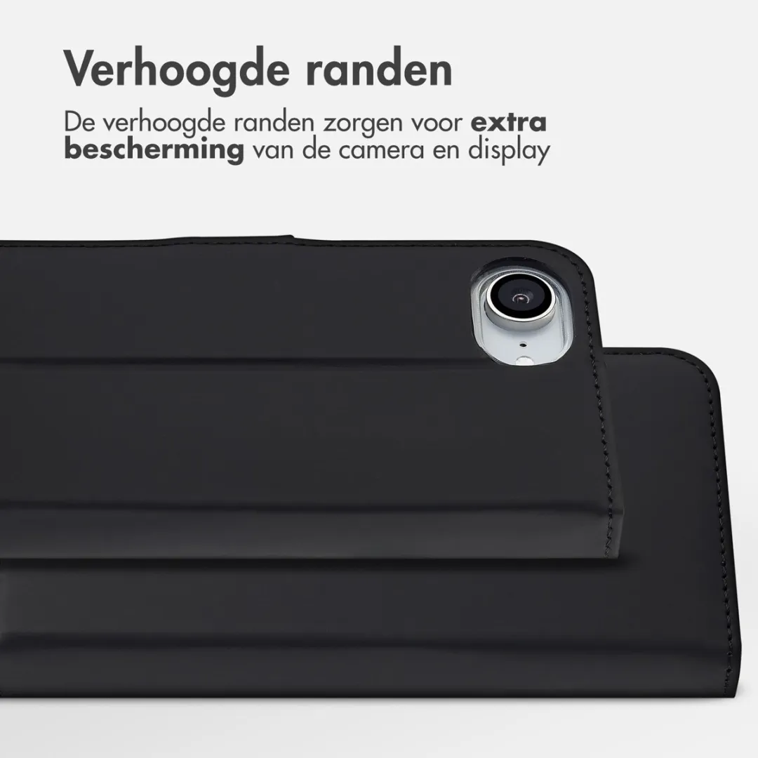 Accezz iPhone 16e Hoesje Wallet Softcase - 3 Pasjes - Zwart