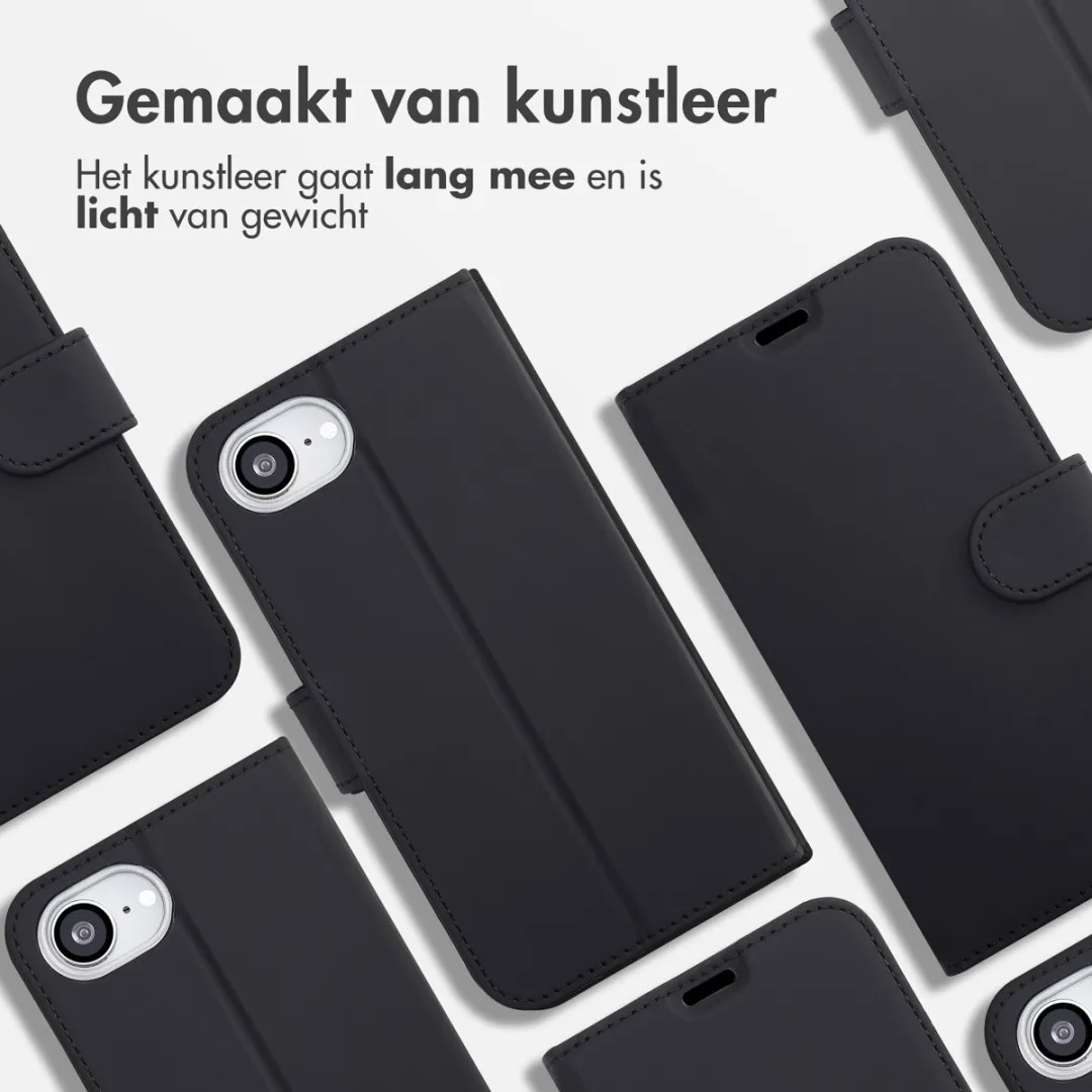 Accezz iPhone 16e Hoesje Wallet Softcase - 3 Pasjes - Zwart