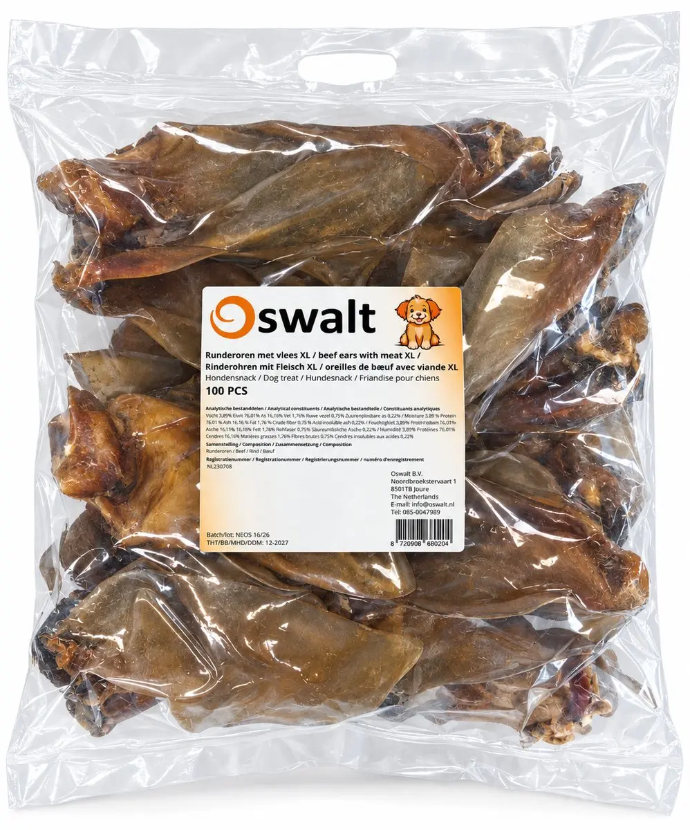 Oswalt Runderoren XL met vlees