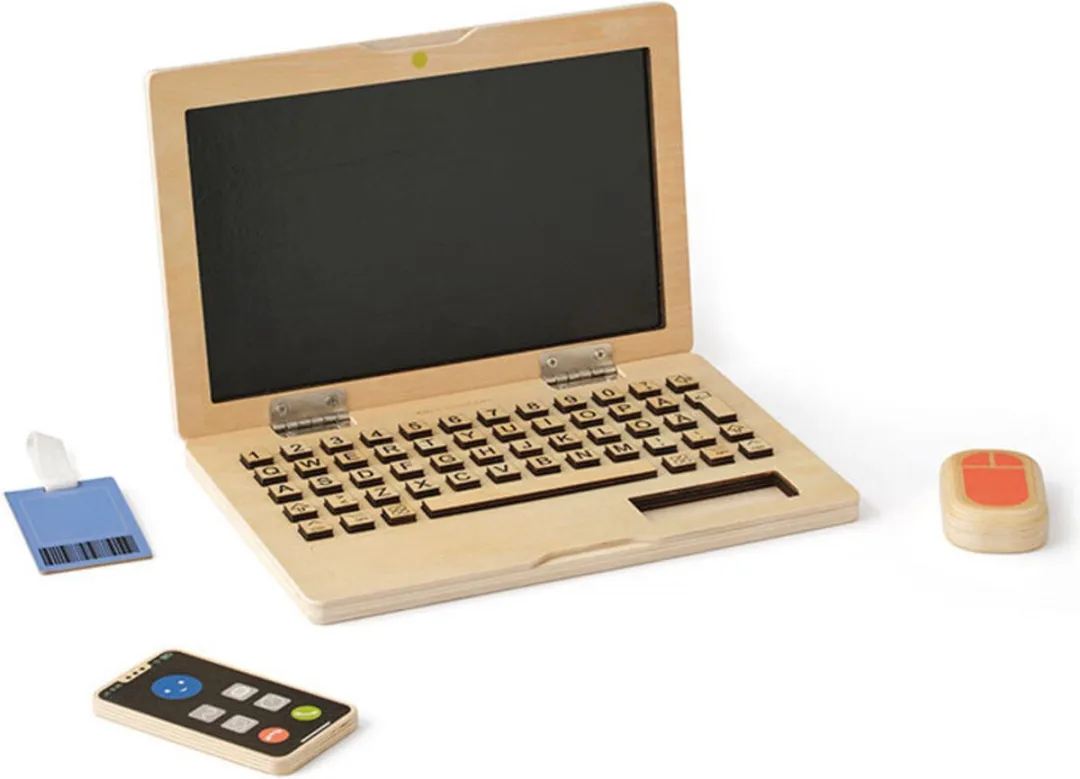 Kids Concept Speelgoedcomputer Set - Hout