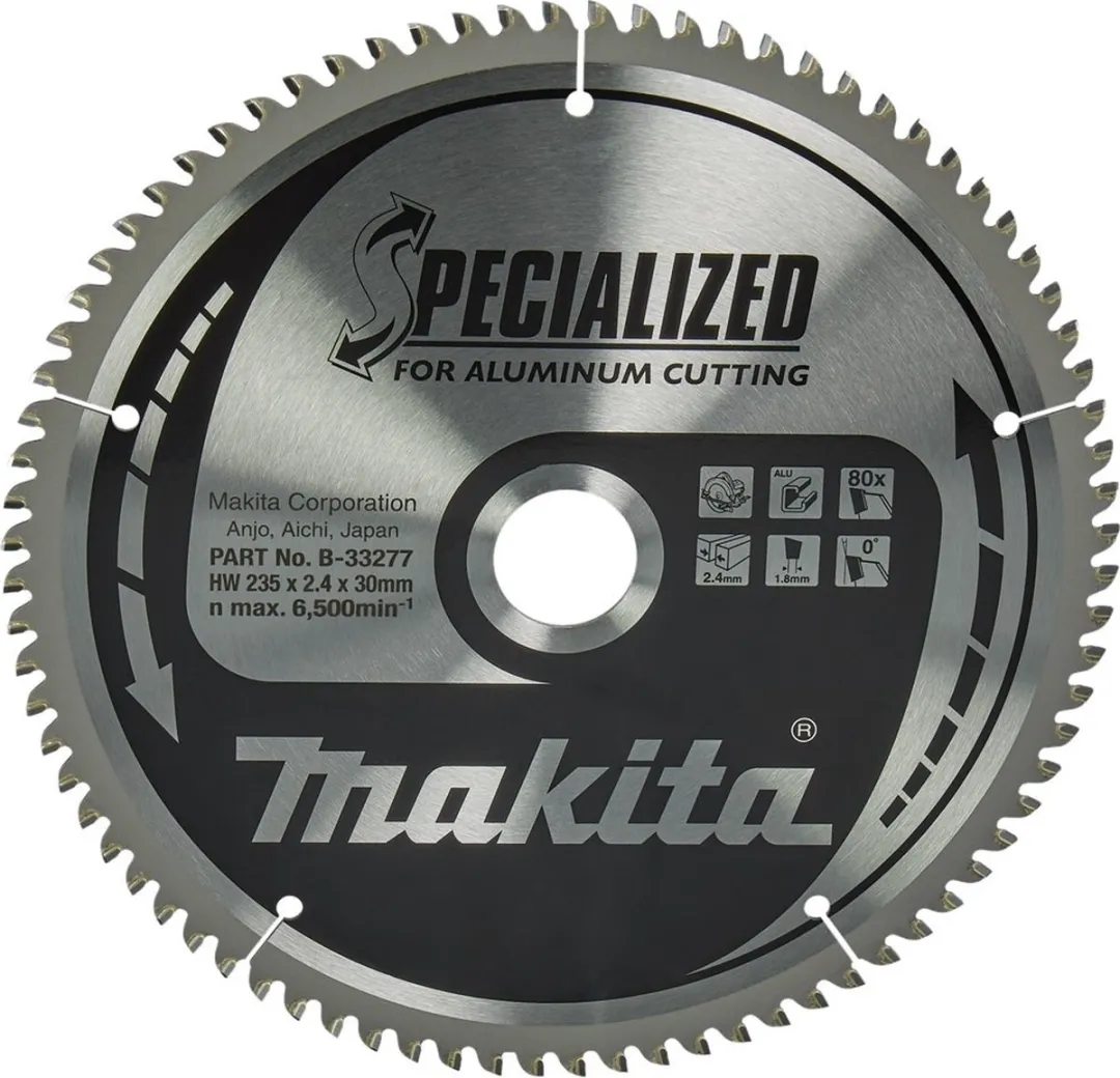 Makita B-33277 Cirkelzaagblad Aluminium 235mm 80T