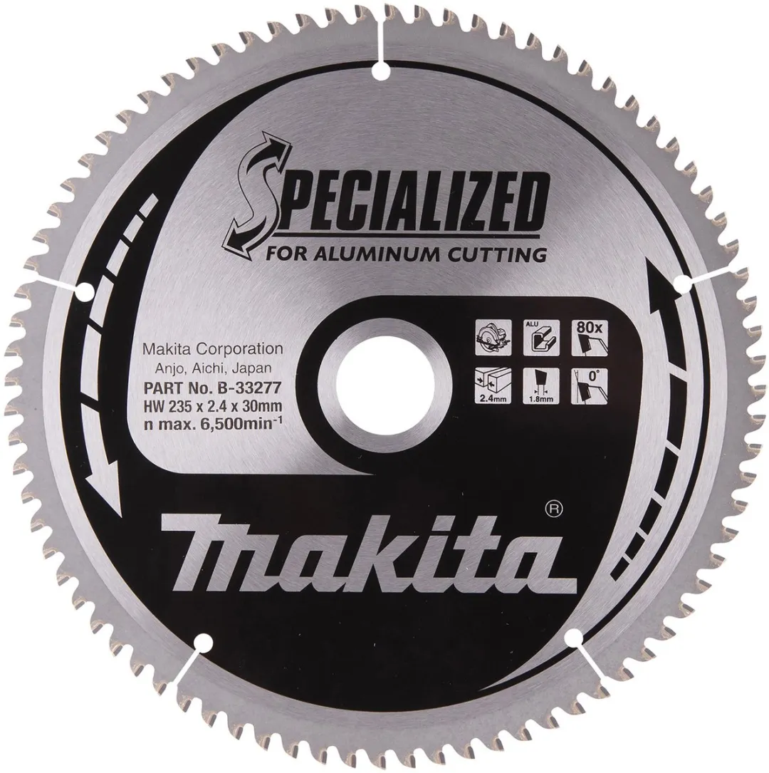Makita B-33277 Cirkelzaagblad Aluminium 235mm 80T