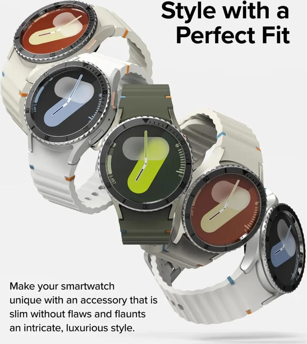 Ringke Bezel Styling + Tempered Glass Samsung Galaxy Watch 7 40mm - Zwart