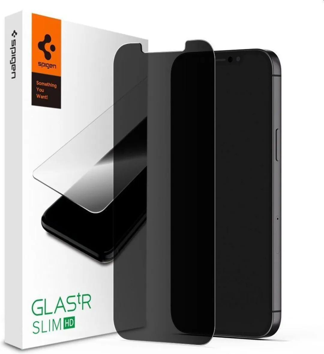 Spigen AGL01535 Glasbeschermer Privacy iPhone 12 Mini - 9H - afbeelding 6 van 6