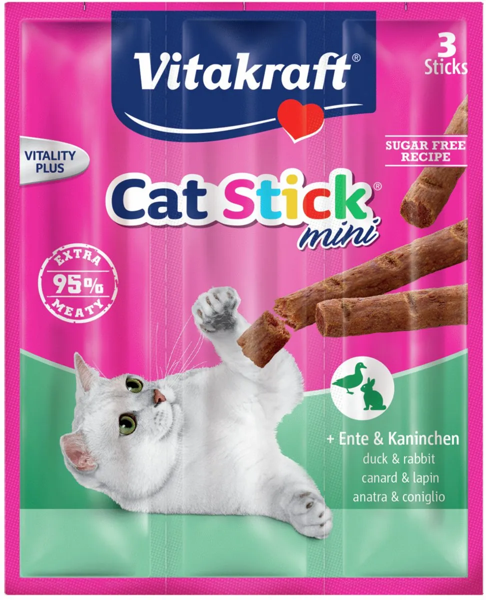 Vitakraft Cat-Stick Mini Kip Kattengras - 3 Stuks