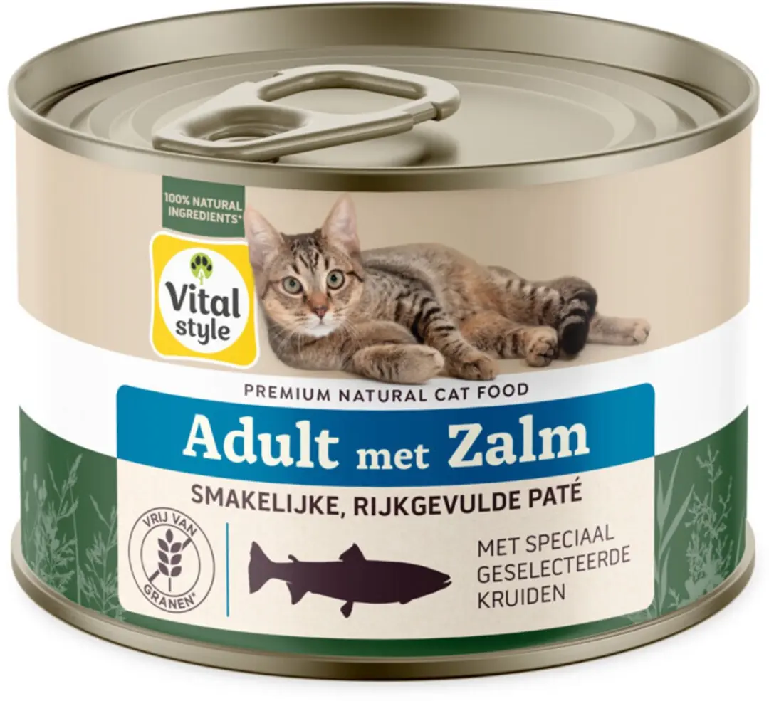 Vitalstyle Kattenvoer Blik Care Zalm