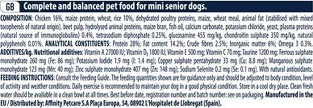 Advance Mini Senior Hondenvoer - 3 kg - afbeelding 3 van 6