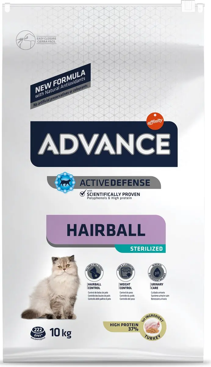 Advance Sterilized Hairball Kattenvoer - 10kg - afbeelding 2 van 6