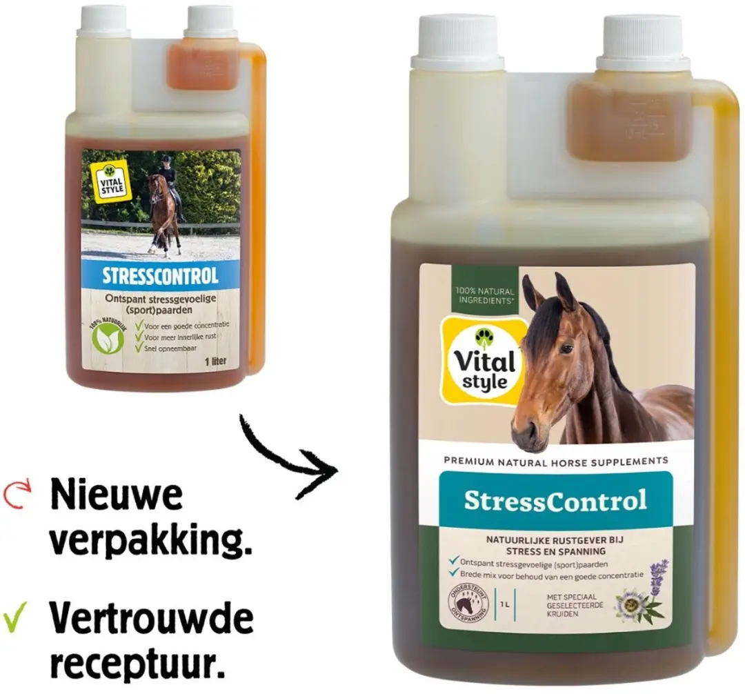VITALstyle Stresscontrol Paardensupplement - 1 L - afbeelding 5 van 6