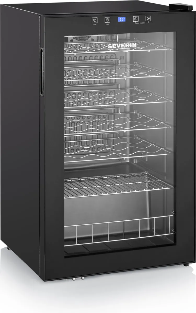 Severin WKS 8908 Wijnklimaatkast 36 Flessen - 95L - Zwart