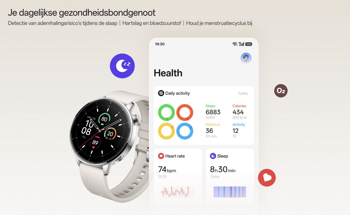 OnePlus Watch 3 43mm - Silver Steel