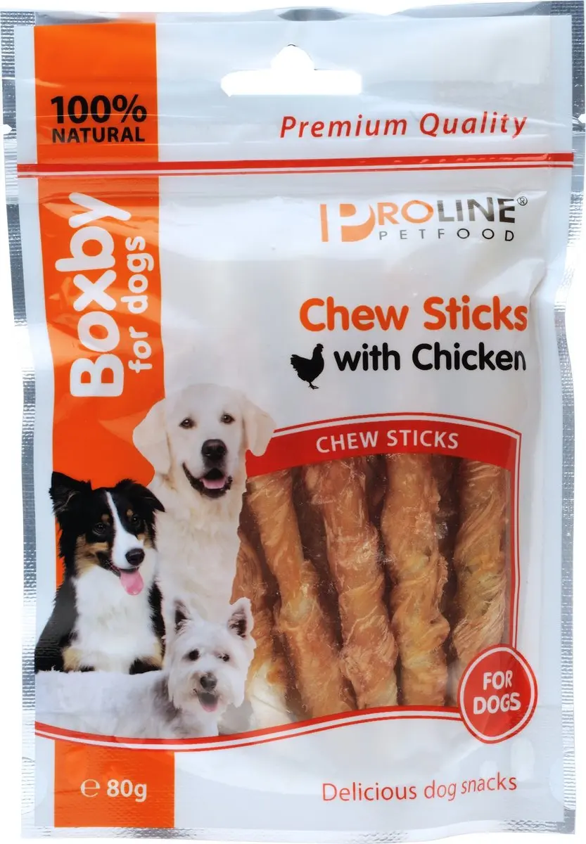 Proline Boxby Chew Stick Kip Hondensnack - 80 g - afbeelding 3 van 5