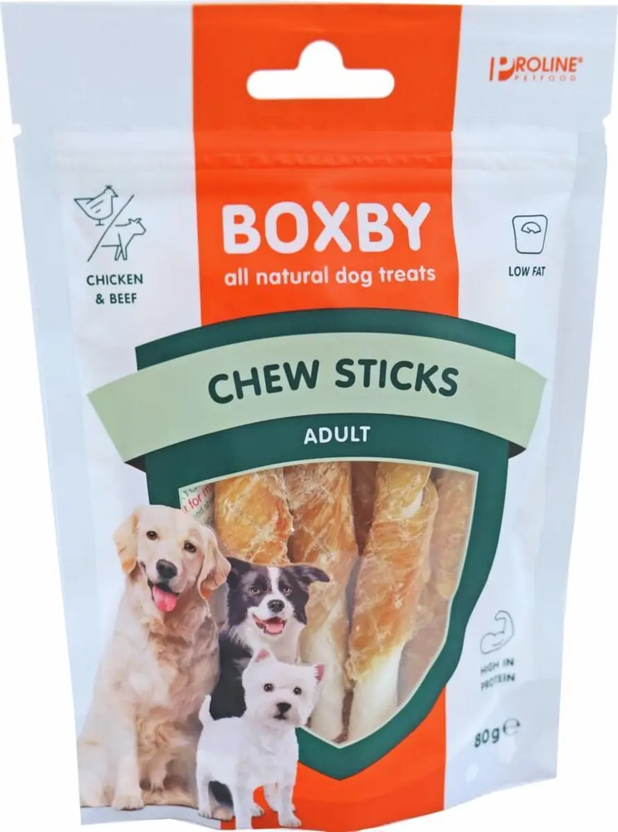 Proline Boxby Chew Stick Kip Hondensnack - 80 g - afbeelding 4 van 5