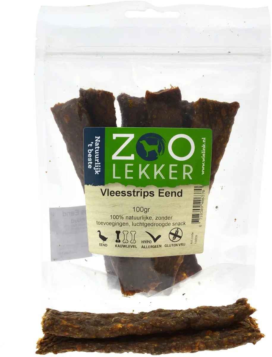Zoolekker Vleesstrips Eend