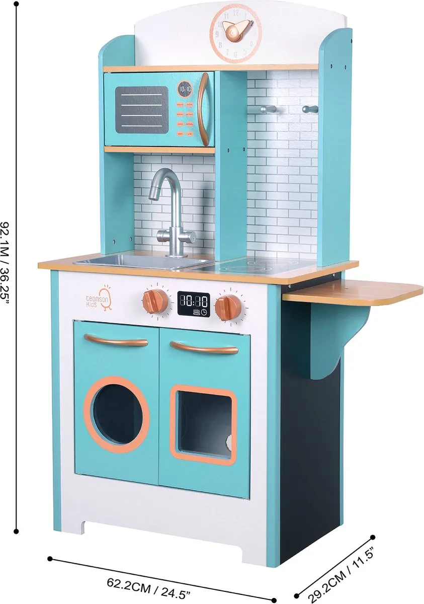 Teamson Kids Retro Houten Speelkeuken - Blauw/Wit