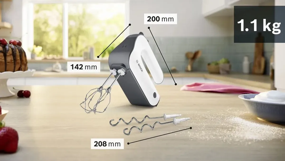 Bosch MFQ49300 Handmixer 850W - Wit/Zilver - afbeelding 6 van 6