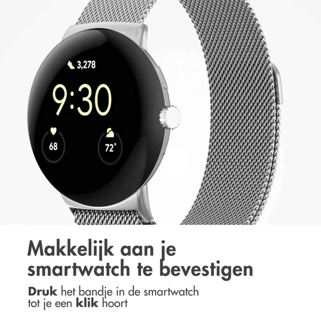Imoshion Magnetisch Bandje Google Pixel Watch 3/4 45mm - Zilver