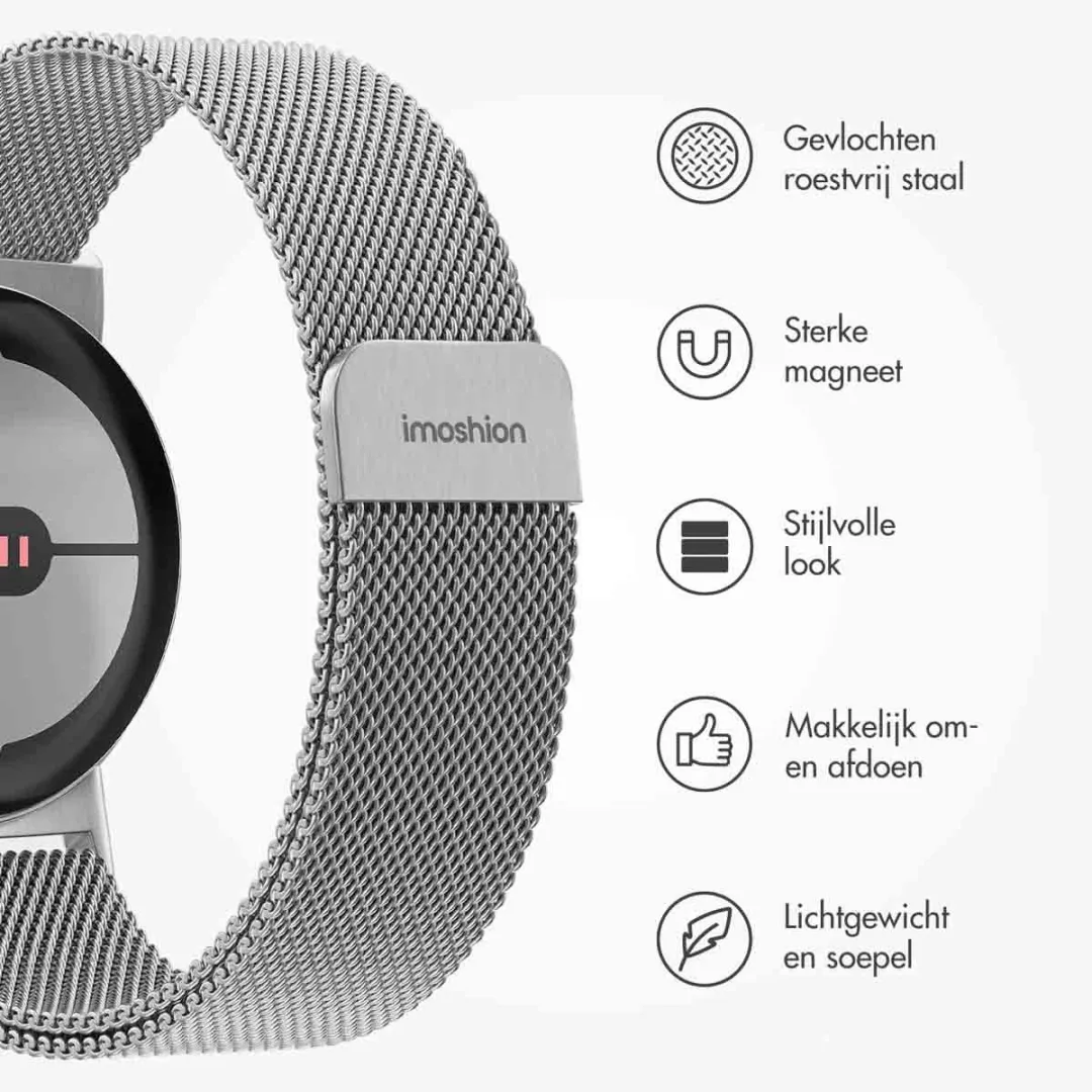 Imoshion Magnetisch Bandje Google Pixel Watch 3/4 45mm - Zilver
