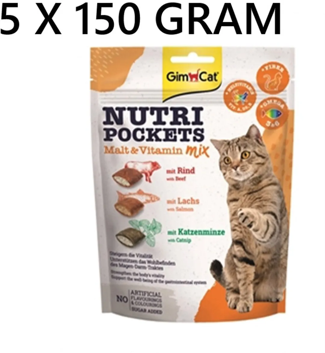 GimCat Nutri Pockets Malt & Vitamine Mix 750g